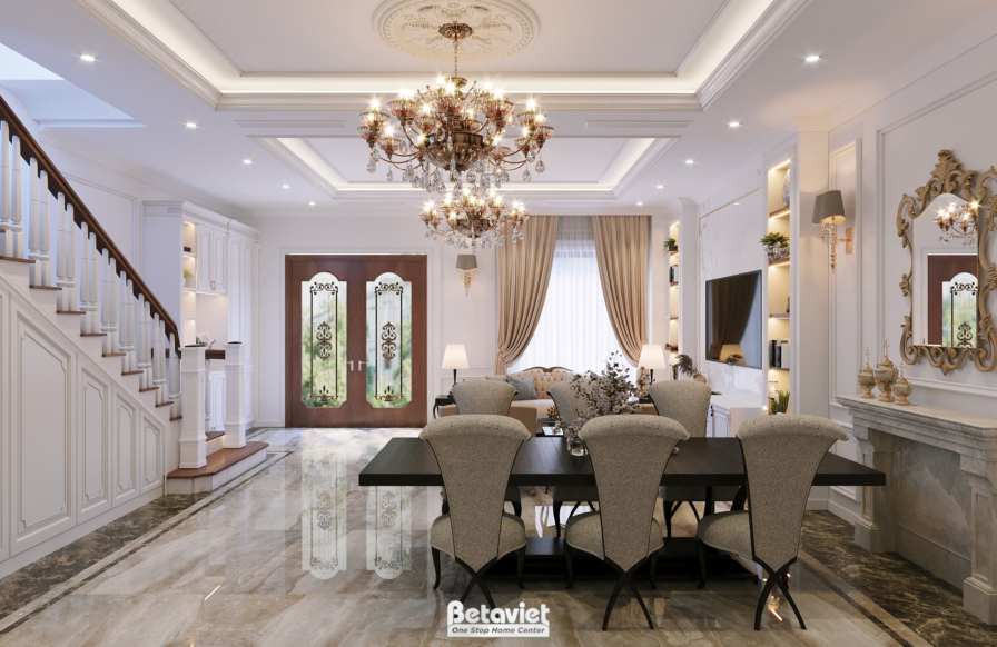 Nội thất phòng ăn biệt thự Art Deco KĐT Vinhomes Imperia NT22014